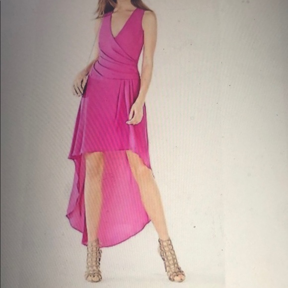 BCBGMaxAzria Dresses & Skirts - BCBG Maxazria Magenta Abey low to high dress - 4